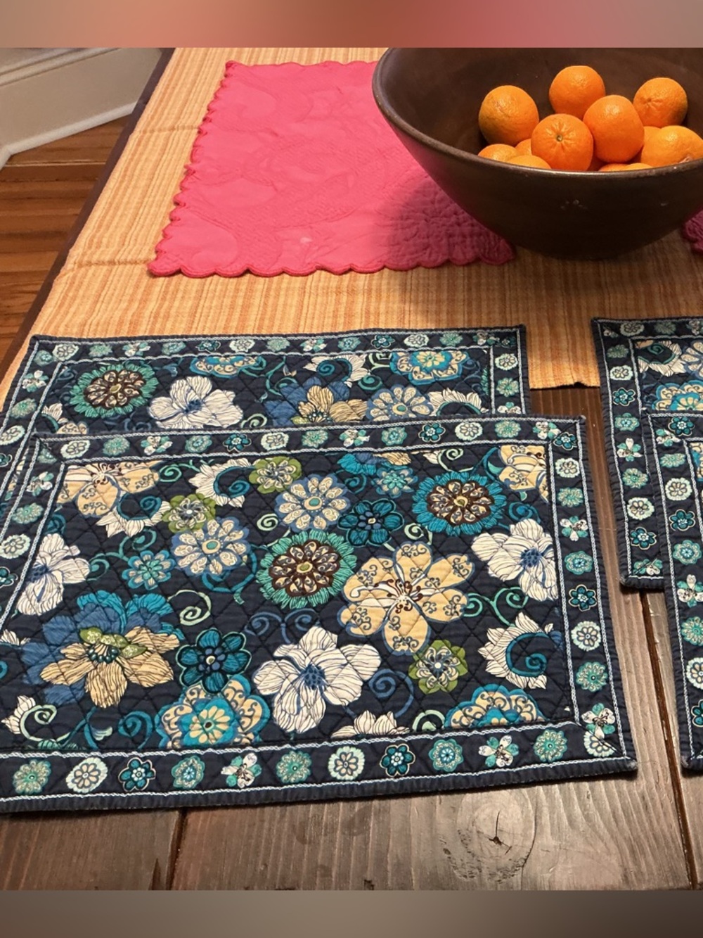 Vera Bradley Quilted Set of Reversible Placemats - Picture 7 of 16